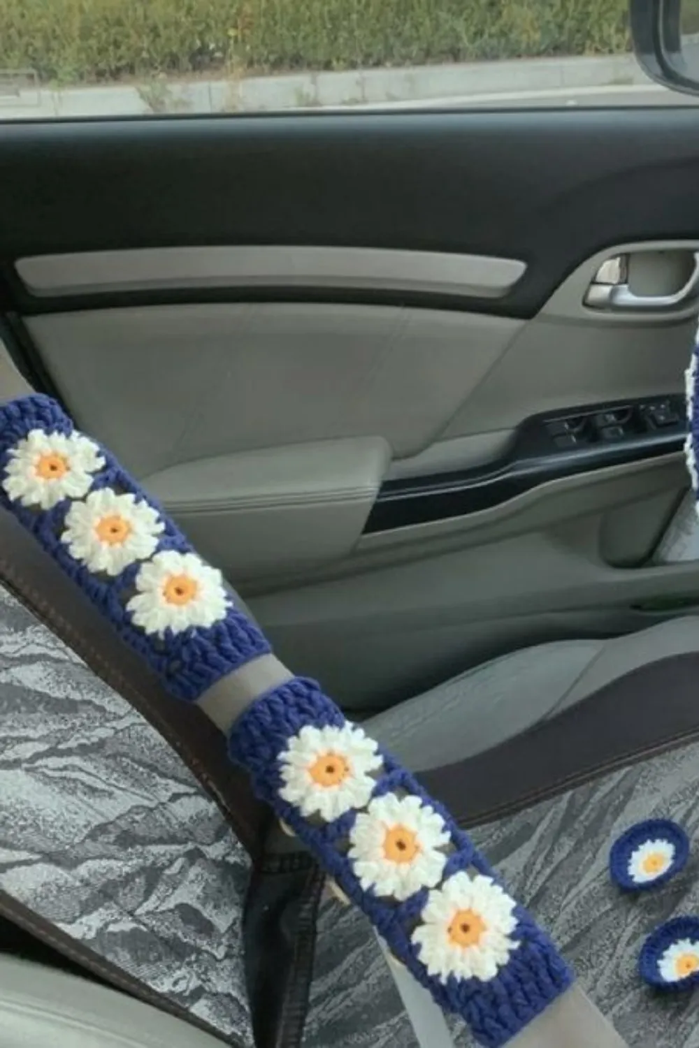 Crochet Car Seatbelt Cover for Style and Softness 9 Crochet Car Seatbelt