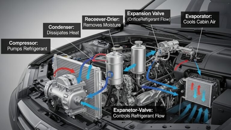 Car Air Conditioning System Components and Their Functions