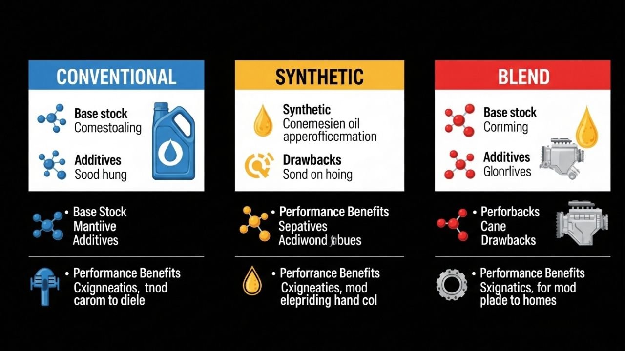 Understanding Oil Types Conventional vs. Synthetic vs. Blends
