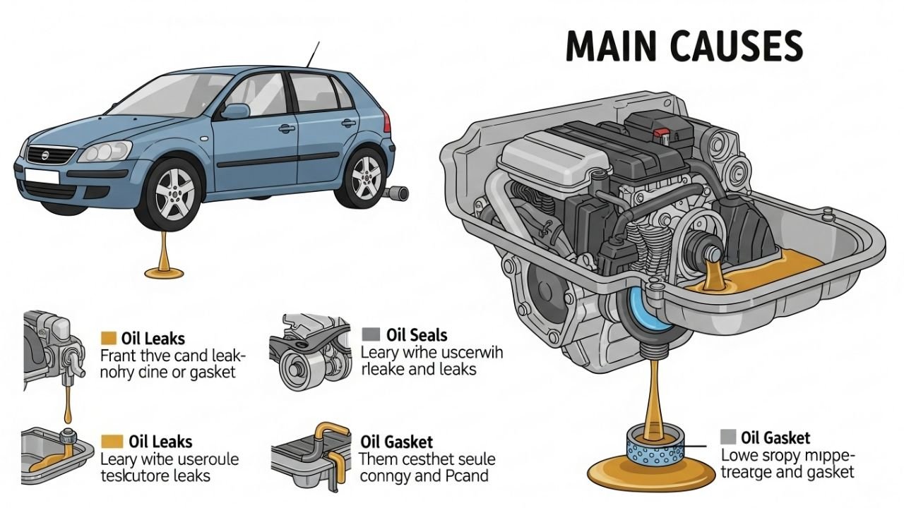 Why Is My Car Leaking Oil When Parked? Understanding the Problem 2 Why Is My Car Leaking Oil When Parked? Main Causes Explained