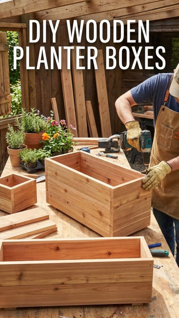 DIY Wooden Planter Boxes