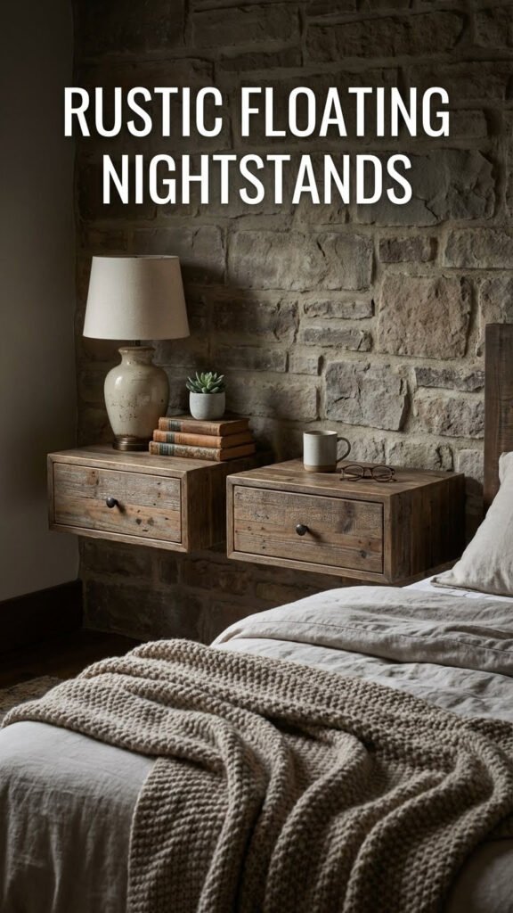 Rustic Floating Nightstands