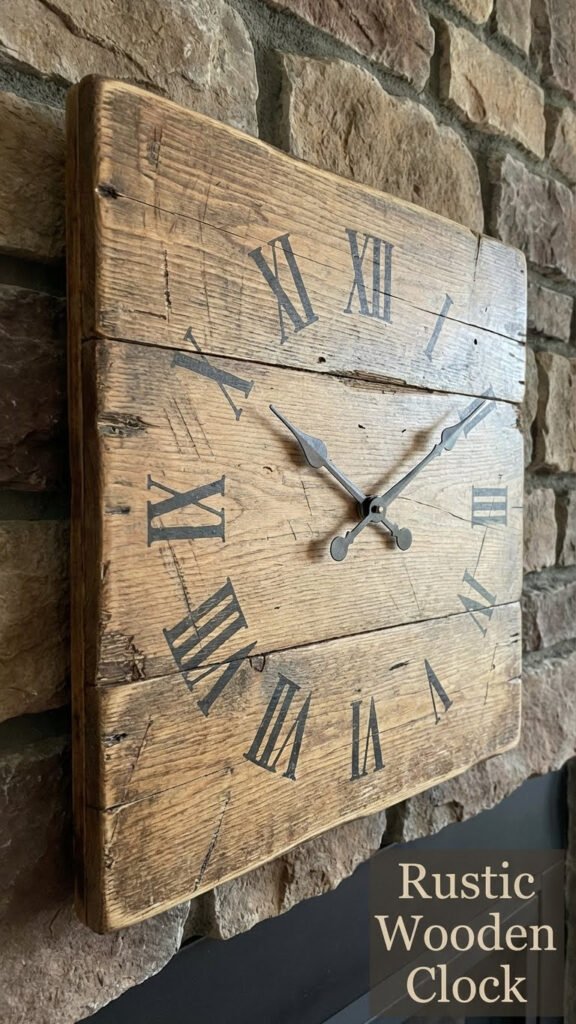 Rustic Wooden Clock