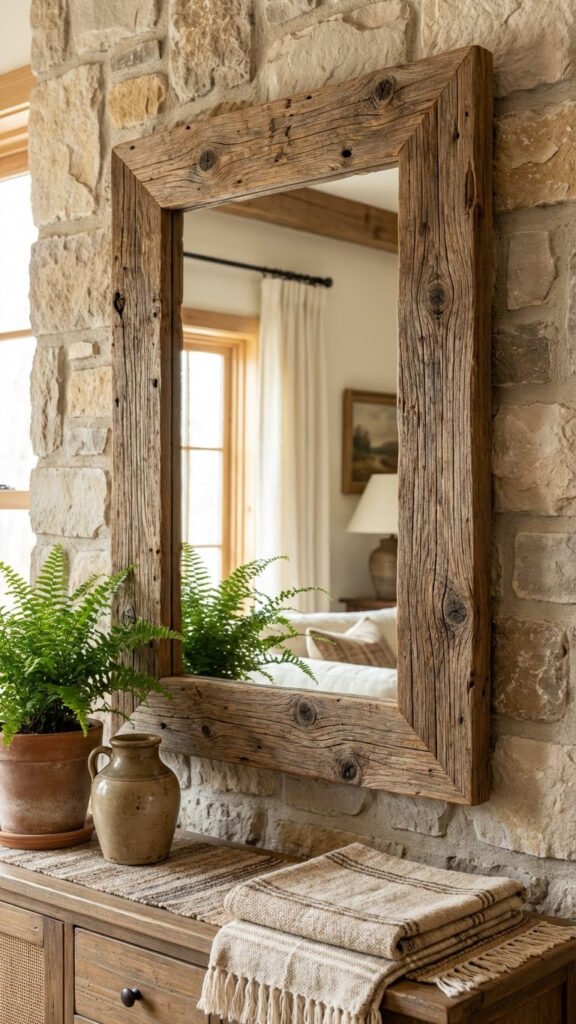 Rustic Wooden Mirror Frame