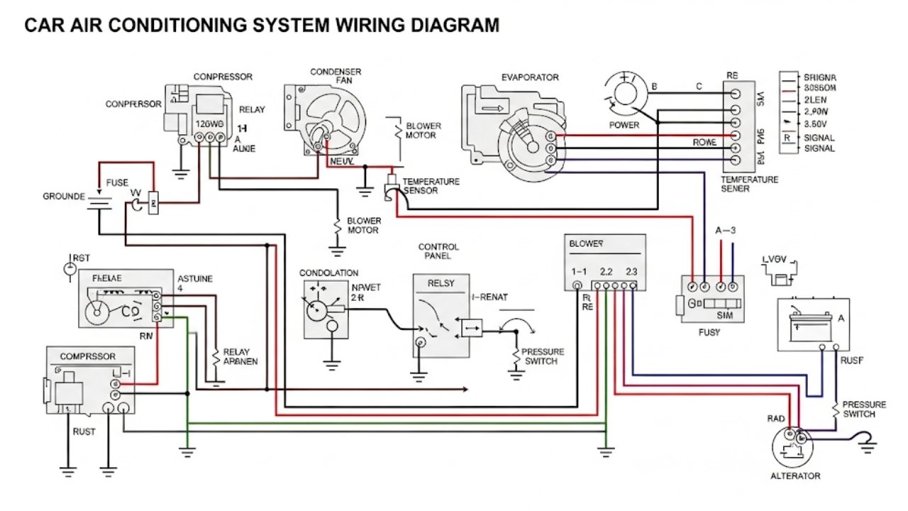 Car Air Conditioning System Wiring Diagram 2 What Is a Car Air Conditioning System Wiring Diagram