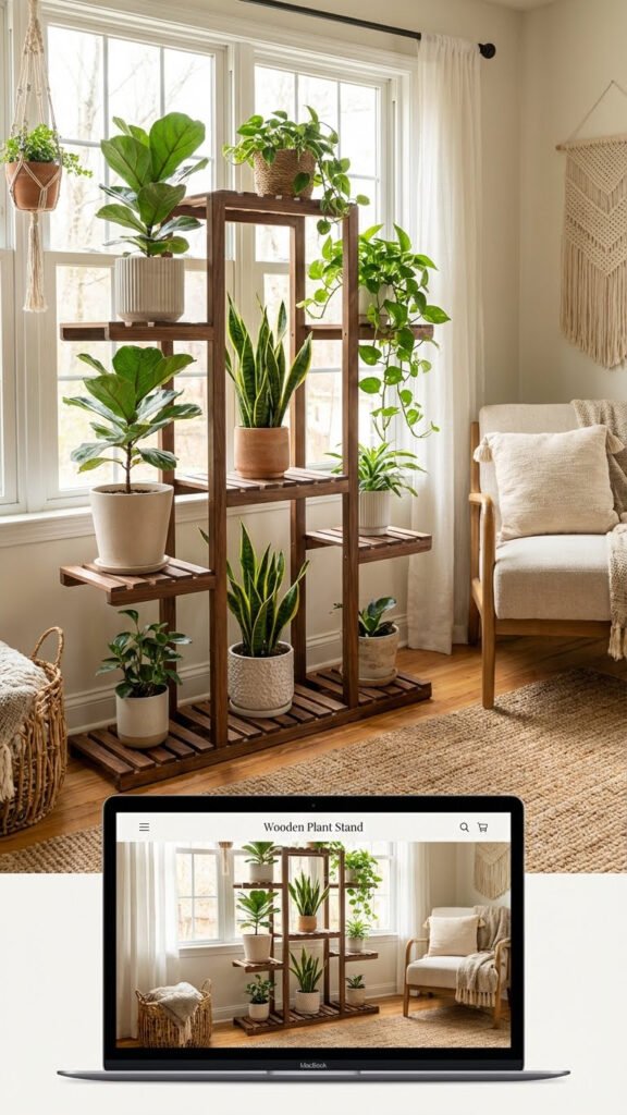 Wooden Plant Stand