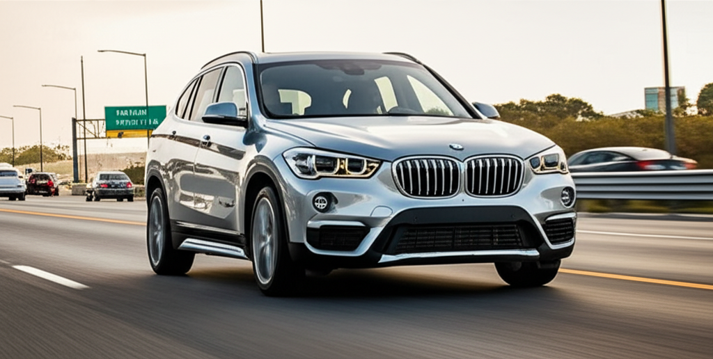 Generate a high-quality, relevant image prompt for an article about: BMW X1 On Road Price Bangalore: