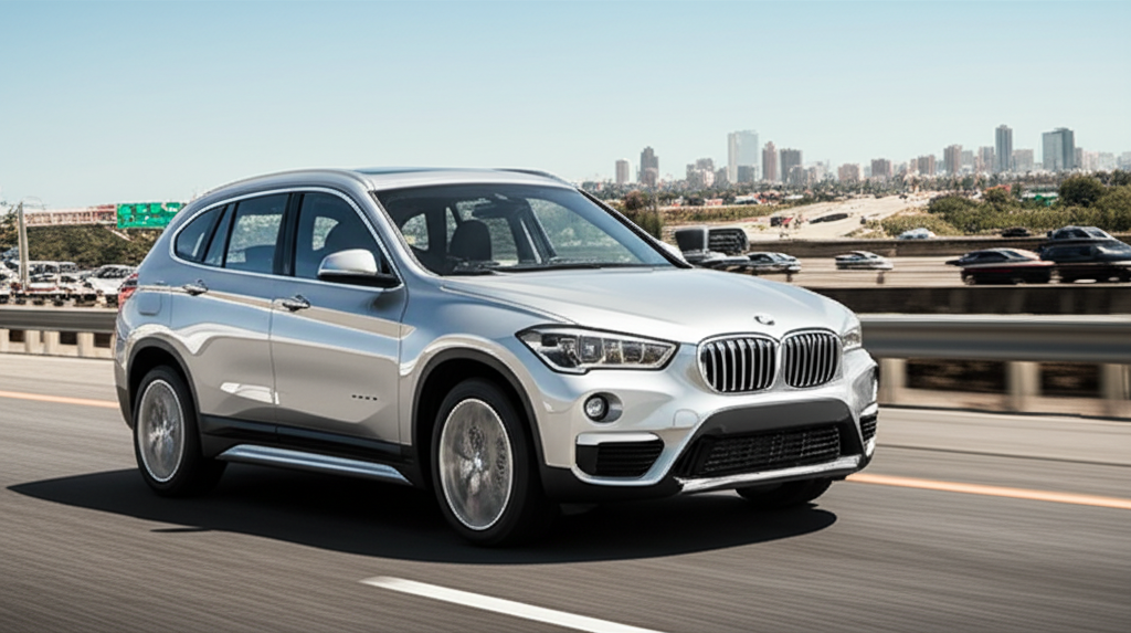 Generate a high-quality, relevant image prompt for an article about: BMW X1 Price Hyderabad: 7 Benef