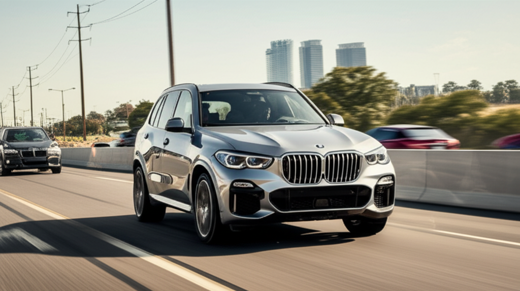Generate a high-quality, relevant image prompt for an article about: BMW X5 On Road Price Bangalore: