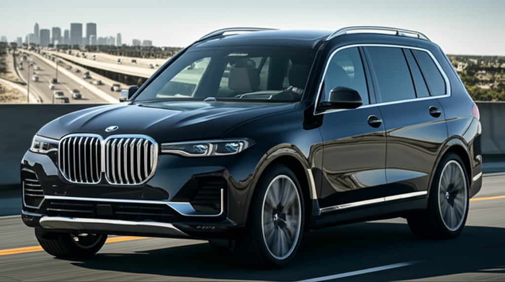 Generate a high-quality, relevant image prompt for an article about: BMW X7 On Road Price Bangalore: