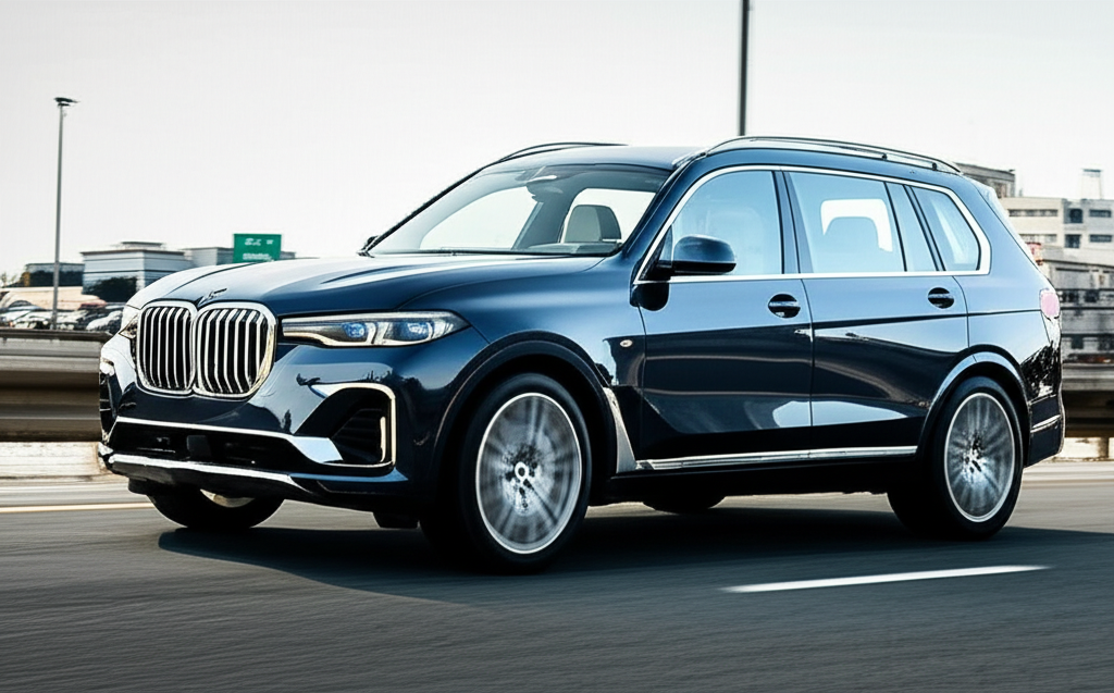 Generate a high-quality, relevant image prompt for an article about: BMW X7 On Road Price India: Top