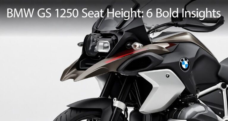 BMW GS 1250 Seat Height 6 Bold Insights