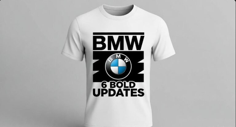 BMW T Shirt White 6 Bold Updates