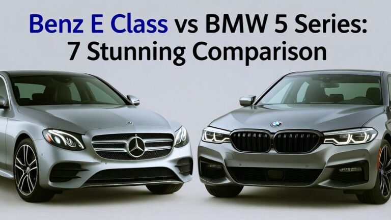 Benz E Class vs BMW 5 Series 7 Stunning Comparison