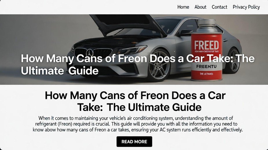 How Many Cans of Freon Does a Car Take: The Ultimate Guide 1 How Many Cans of Freon Does a Car Take The Ultimate Guide