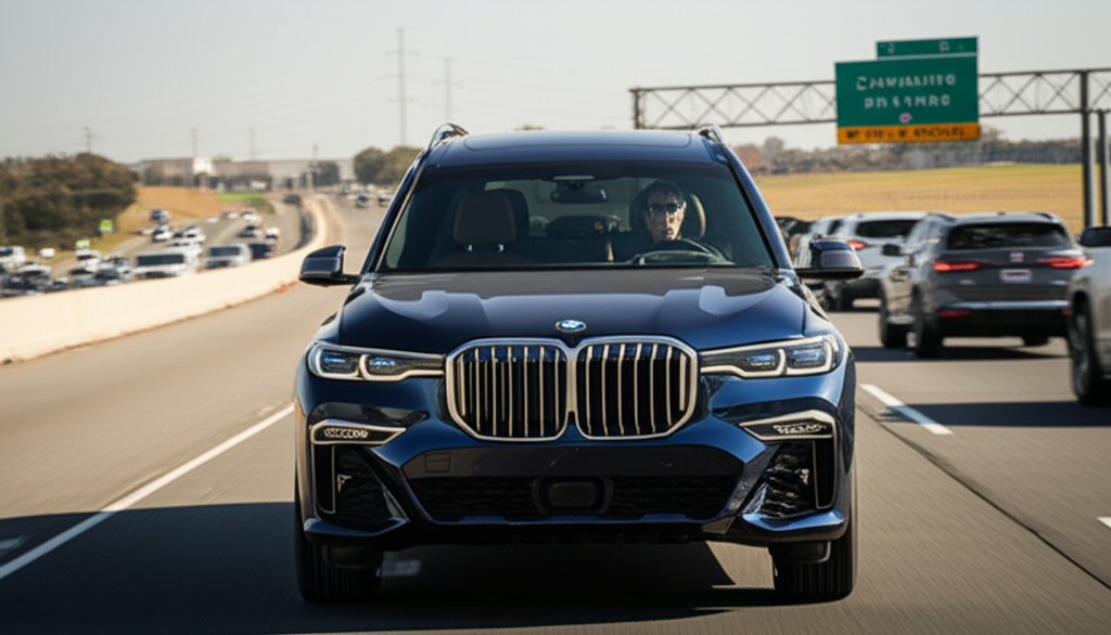 Generate a high-quality, relevant image prompt for an article about: BMW X7 Price Kerala: 8 Insights