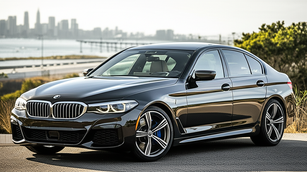 Generate a high-quality, relevant image prompt for an article about: BMW Car Black Colour Price: 7 F