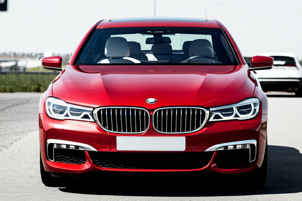Generate a high-quality, relevant image prompt for an article about: BMW Car Red Colour: 7 Stunning