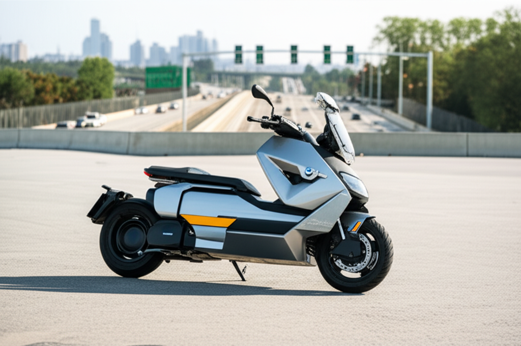 Generate a high-quality, relevant image prompt for an article about: BMW CE 04 Electric Scooter Pric
