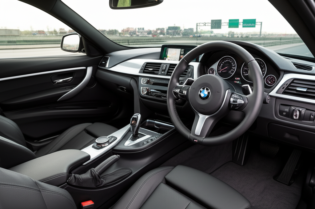Generate a high-quality, relevant image prompt for an article about: BMW 3 Series GT Interior: 7 Bol