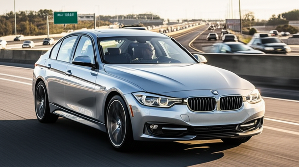 Generate a high-quality, relevant image prompt for an article about: BMW 320d On Road Price Bangalor