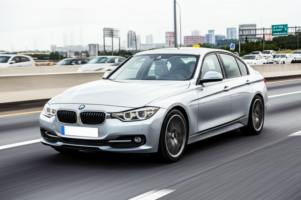 Generate a high-quality, relevant image prompt for an article about: BMW 320d On Road Price Bangalor