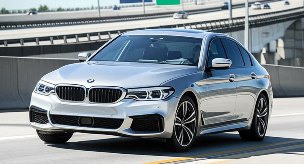 Generate a high-quality, relevant image prompt for an article about: BMW 5 Series Competitors: 7 Com