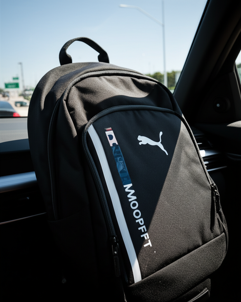 Generate a high-quality, relevant image prompt for an article about: Puma BMW Motorsport Backpack: 6