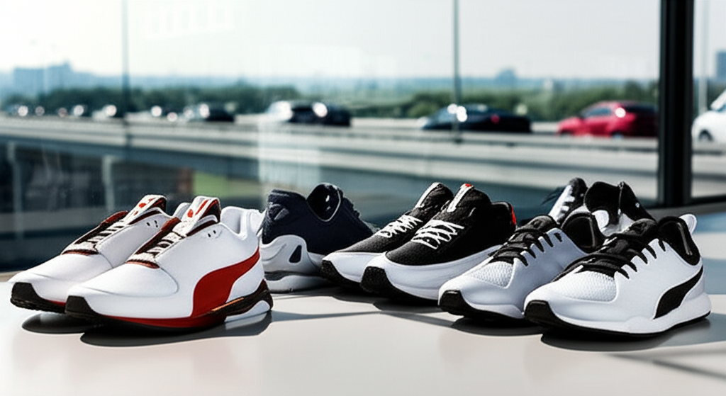 Generate a high-quality, relevant image prompt for an article about: Puma BMW Shoes Price: 7 Bold De