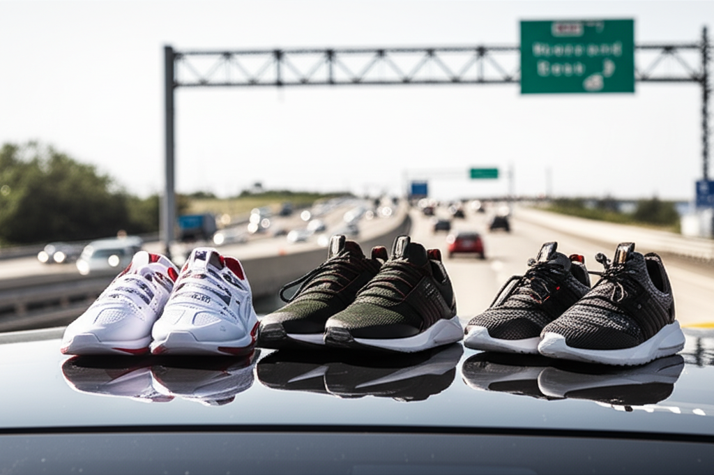Generate a high-quality, relevant image prompt for an article about: Puma BMW Shoes Sneakers: 6 Stun