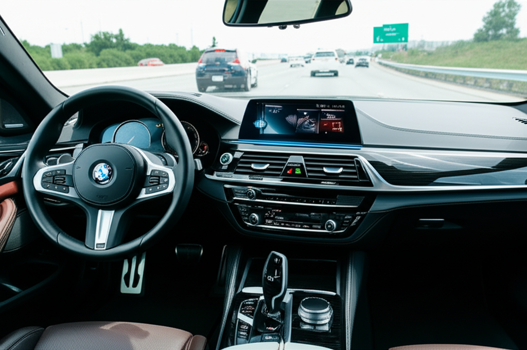 Generate a high-quality, relevant image prompt for an article about: Purvanchal Expressway BMW Accid