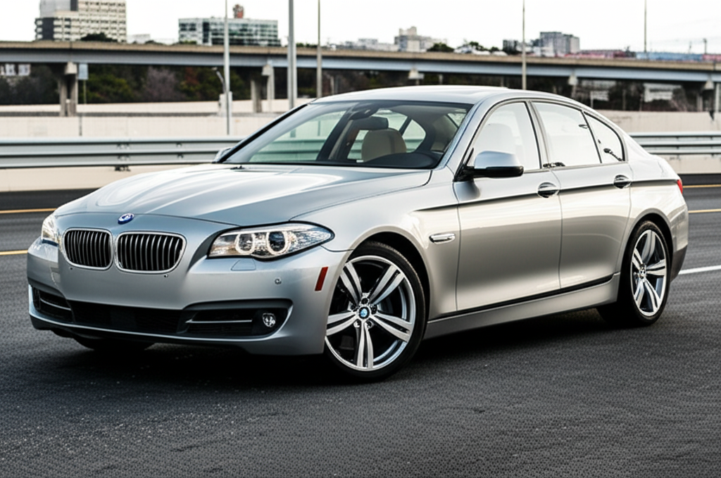 Generate a high-quality, relevant image prompt for an article about: Second Hand BMW in Kerala: 7 Bo