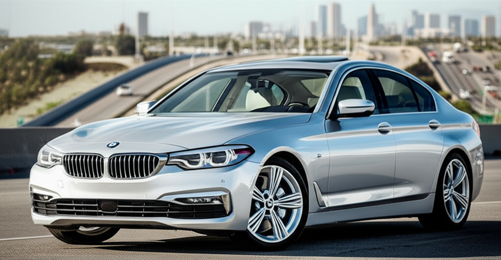 Generate a high-quality, relevant image prompt for an article about: Second Hand BMW in Kerala: 7 Bo