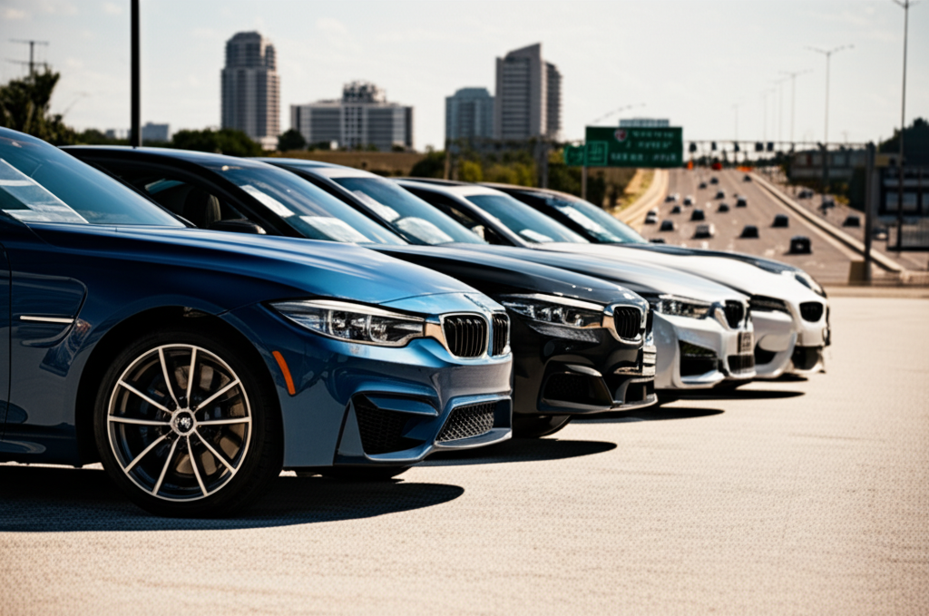 Generate a high-quality, relevant image prompt for an article about: Used BMW In Ahmedabad: 7 Bold D