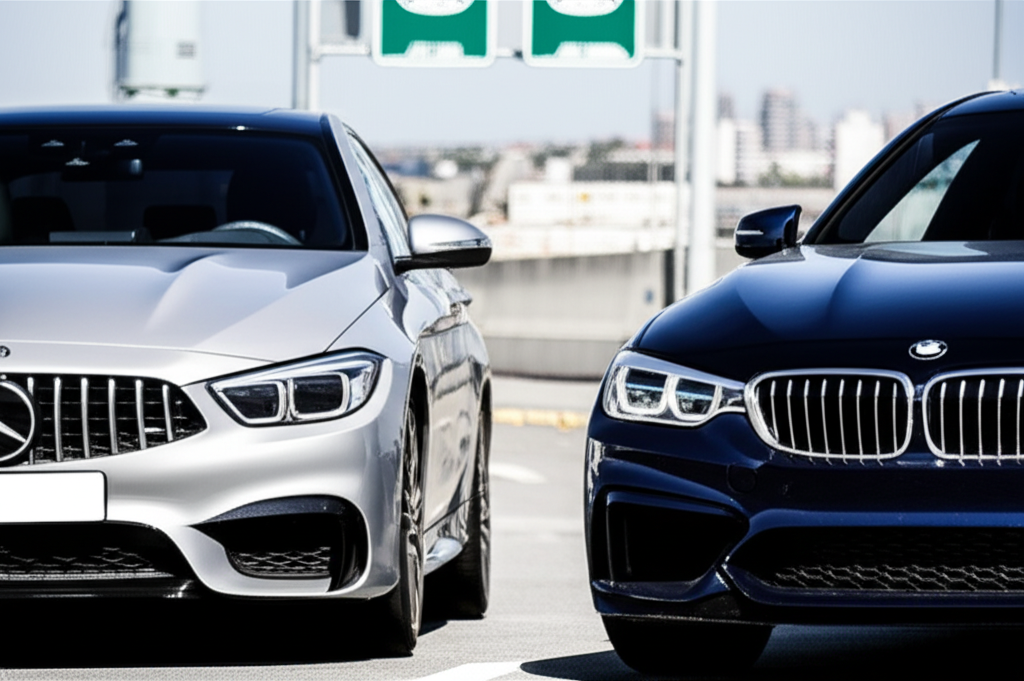 Generate a high-quality, relevant image prompt for an article about: Which is Best Mercedes or BMW: