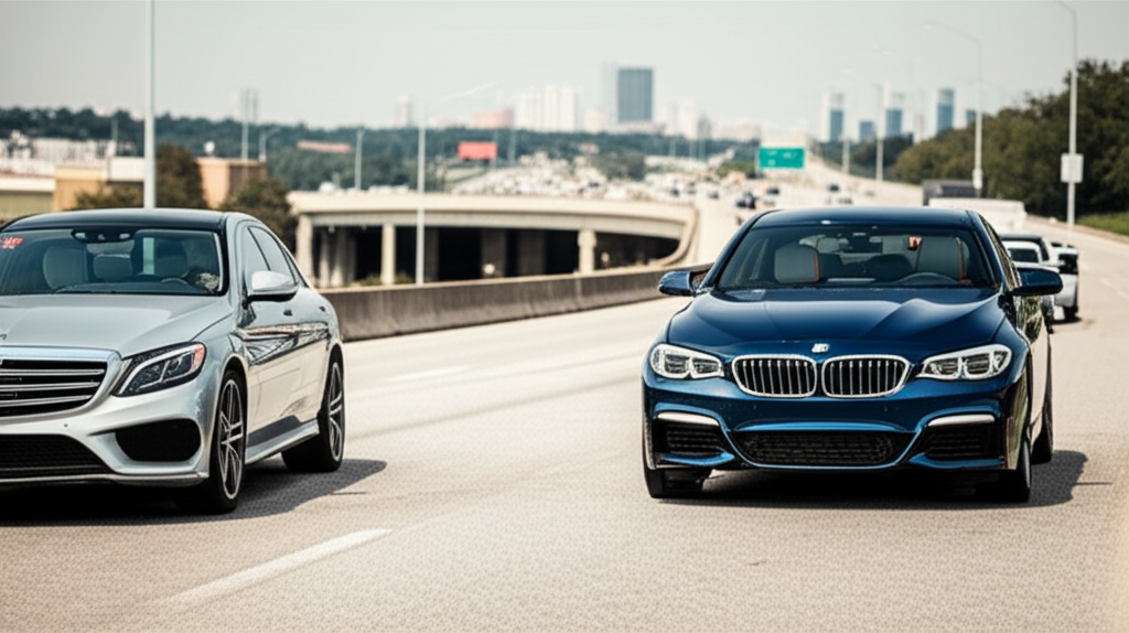 Generate a high-quality, relevant image prompt for an article about: Which is Best Mercedes or BMW: