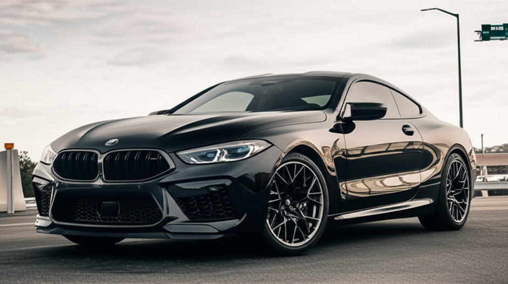 Generate a high-quality, relevant image prompt for an article about: BMW M8 Black Wallpaper 4K: 6 Do