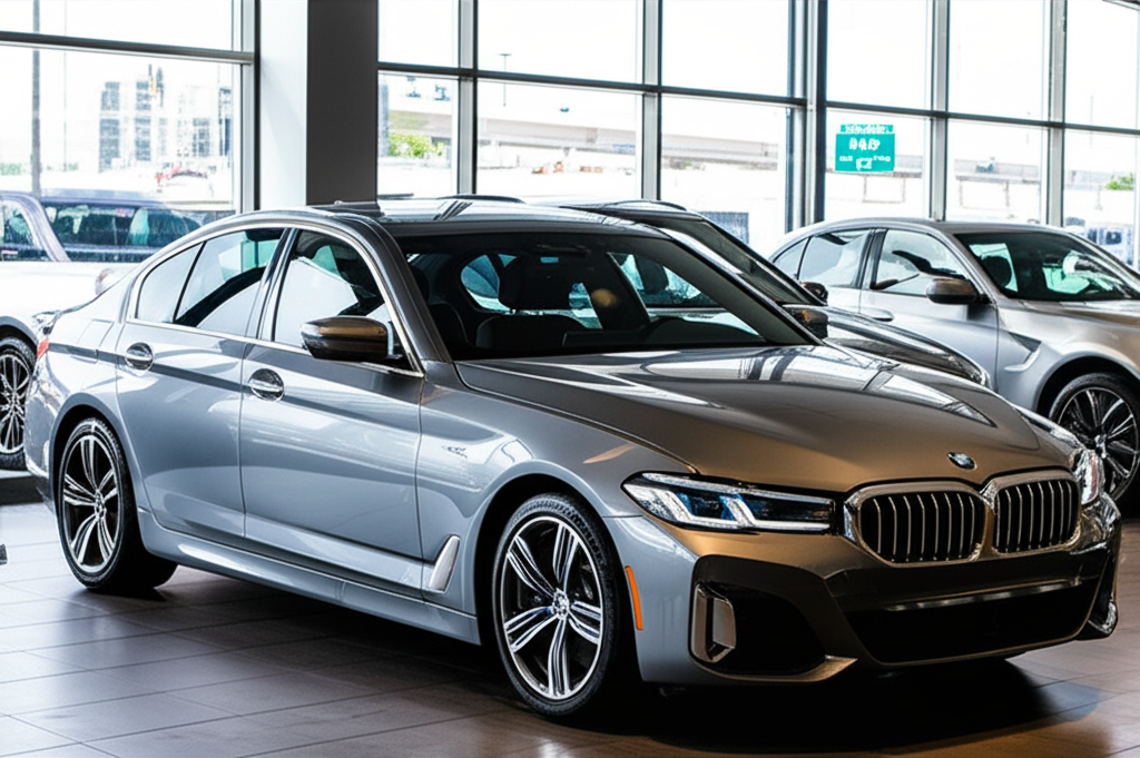 Generate a high-quality, relevant image prompt for an article about: BMW Price in Ahmedabad: 7 Bold