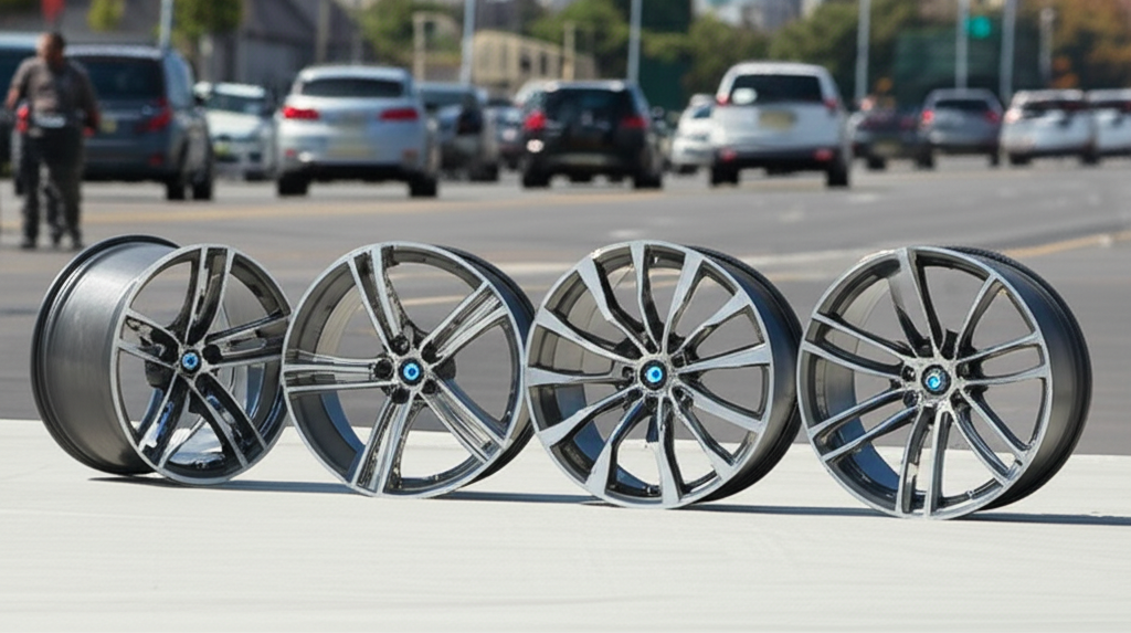 Bmw 5 Series Alloy Wheels: 5 Stylish Buys 2 Generate a high-quality, relevant image prompt for an article about: Bmw 5 Series Alloy Wheels: 5 St