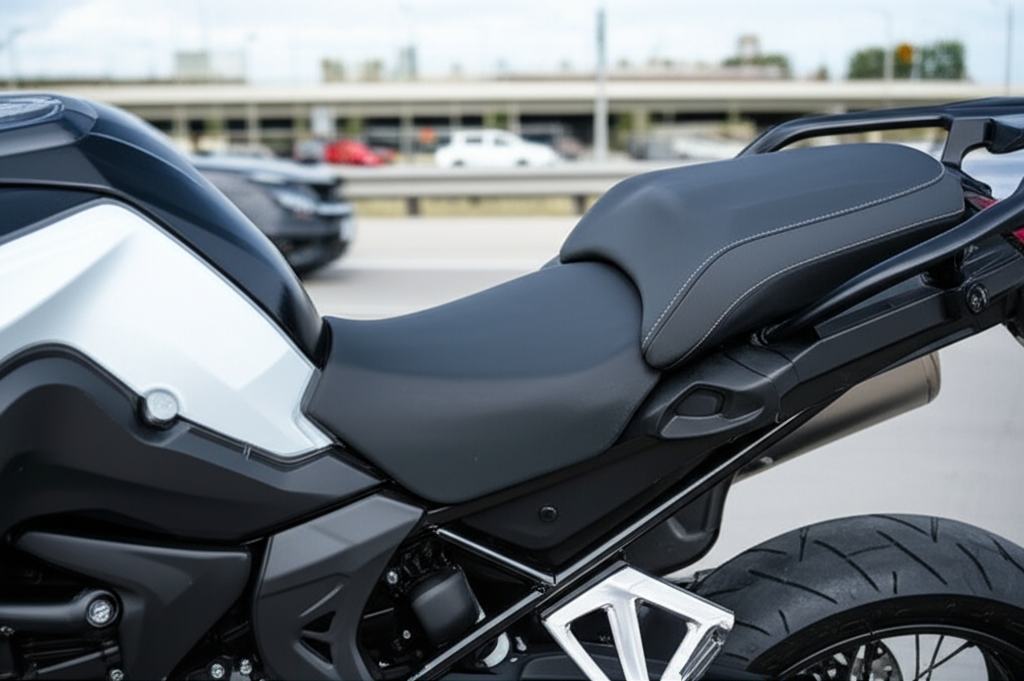 BMW F 850 GS Seat Height: 5 Specs 2 Generate a high-quality, relevant image prompt for an article about: BMW F 850 GS Seat Height: 5 Spe