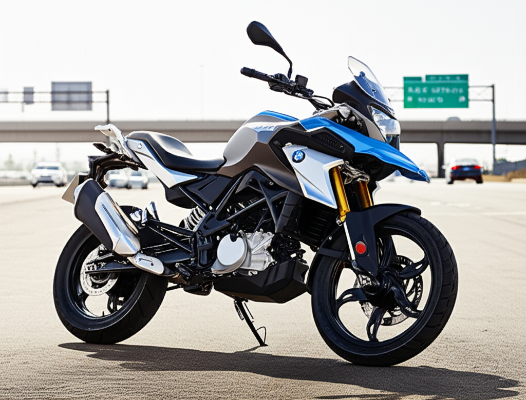 bmw g310gs on road price in hyderabad's 6 Offers 2 Generate a high-quality, relevant image prompt for an article about: bmw g310gs on road price in hyd