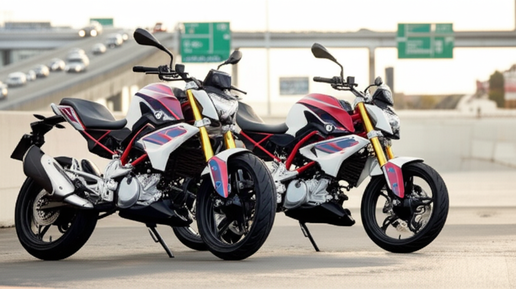 BMW G310R Color Options: 6 Must-See Variants 2 Generate a high-quality, relevant image prompt for an article about: BMW G310R Color Options: 6 Must