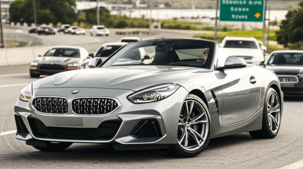 Bmw Z4 Used Car In India: 5 Offers 3 Generate a high-quality, relevant image prompt for an article about: Bmw Z4 Used Car In India: 5 Off
