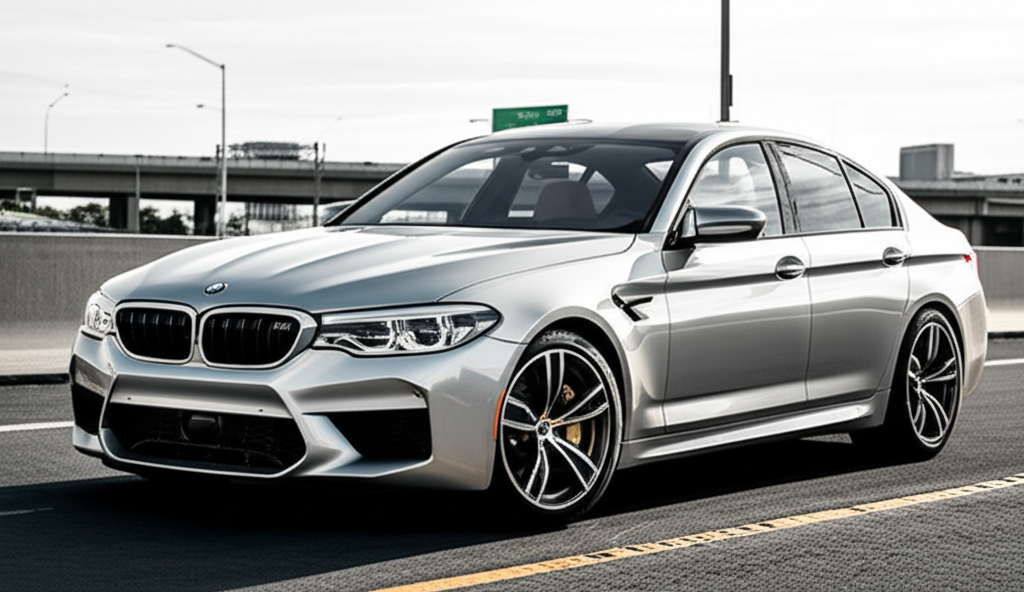 How to Draw a BMW M5: 6 Simple Steps 3 Generate a high-quality, relevant image prompt for an article about: How to Draw a BMW M5: 6 Simple