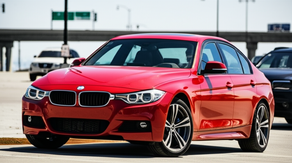 Red BMW 3 Series: 5 Stunning Deals 3 Generate a high-quality, relevant image prompt for an article about: Red BMW 3 Series: 5 Stunning De
