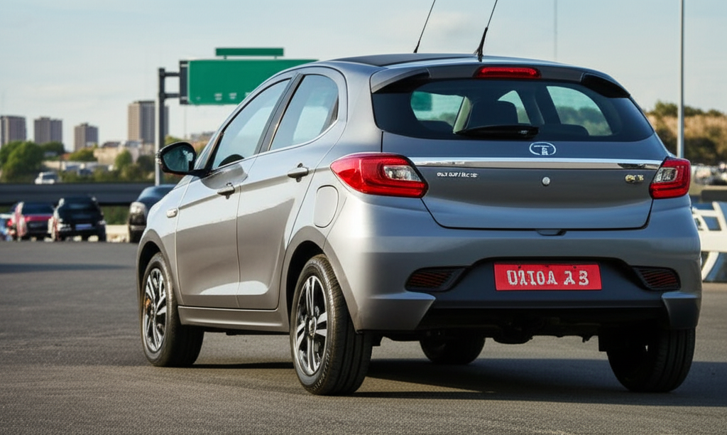 Generate a high-quality, relevant image prompt for an article about: Tata Tiago Back Bumper Price: 5