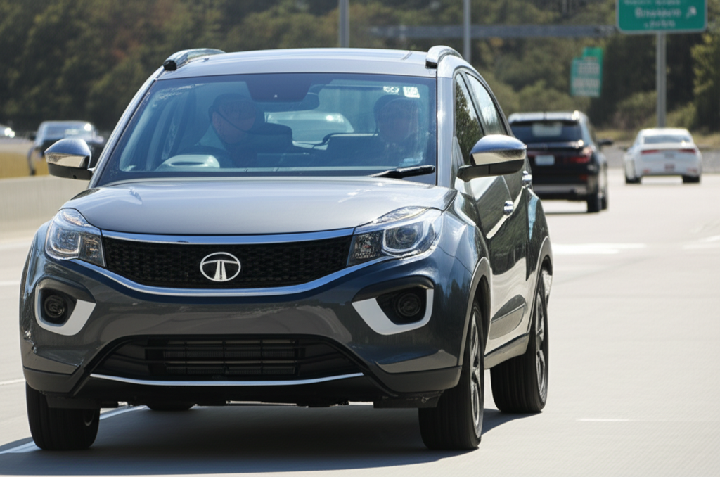 Generate a high-quality, relevant image prompt for an article about: Tata Nexon Front Bumper Deals