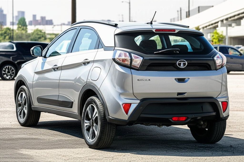 Generate a high-quality, relevant image prompt for an article about: Tata Nexon Back Bumper Price: 5