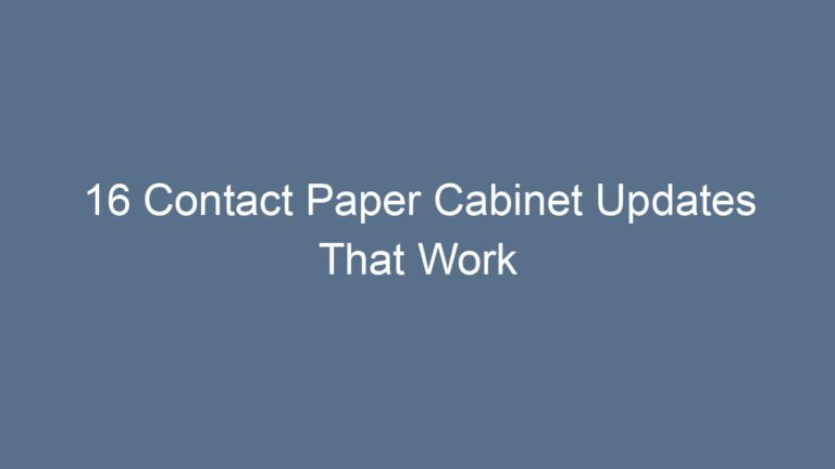 16 Contact Paper Cabinet Updates That Work