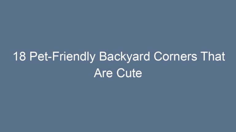 18 Pet-Friendly Backyard Corners That Are Cute & Safe